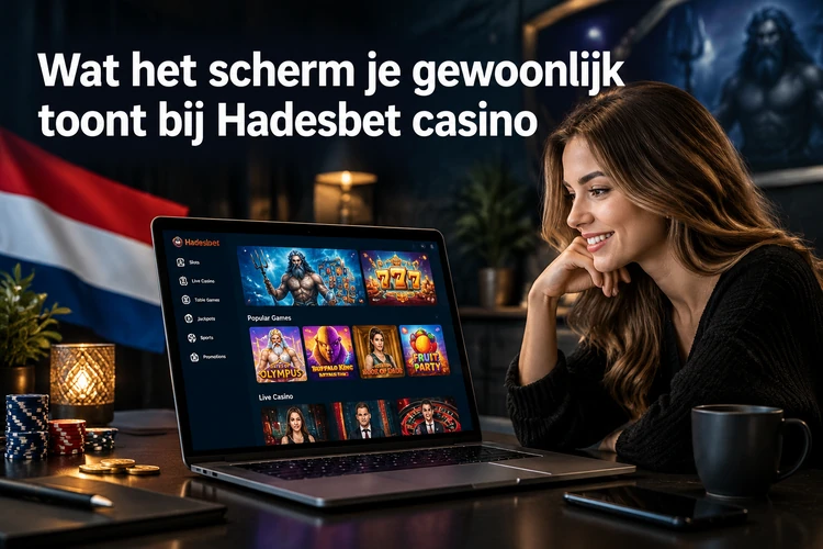 Wat het scherm je gewoonlijk toont bij Hadesbet casino