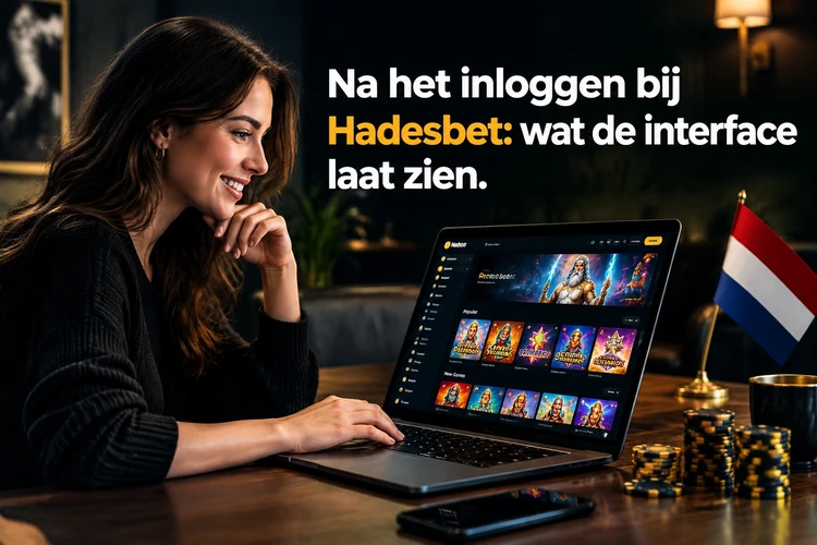 Na het inloggen bij Hadesbet: wat de interface laat zien